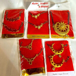 9 Necklaces. Rajshri Singar S Brand Mangalsutra Necklaces. Black/Gold NWT